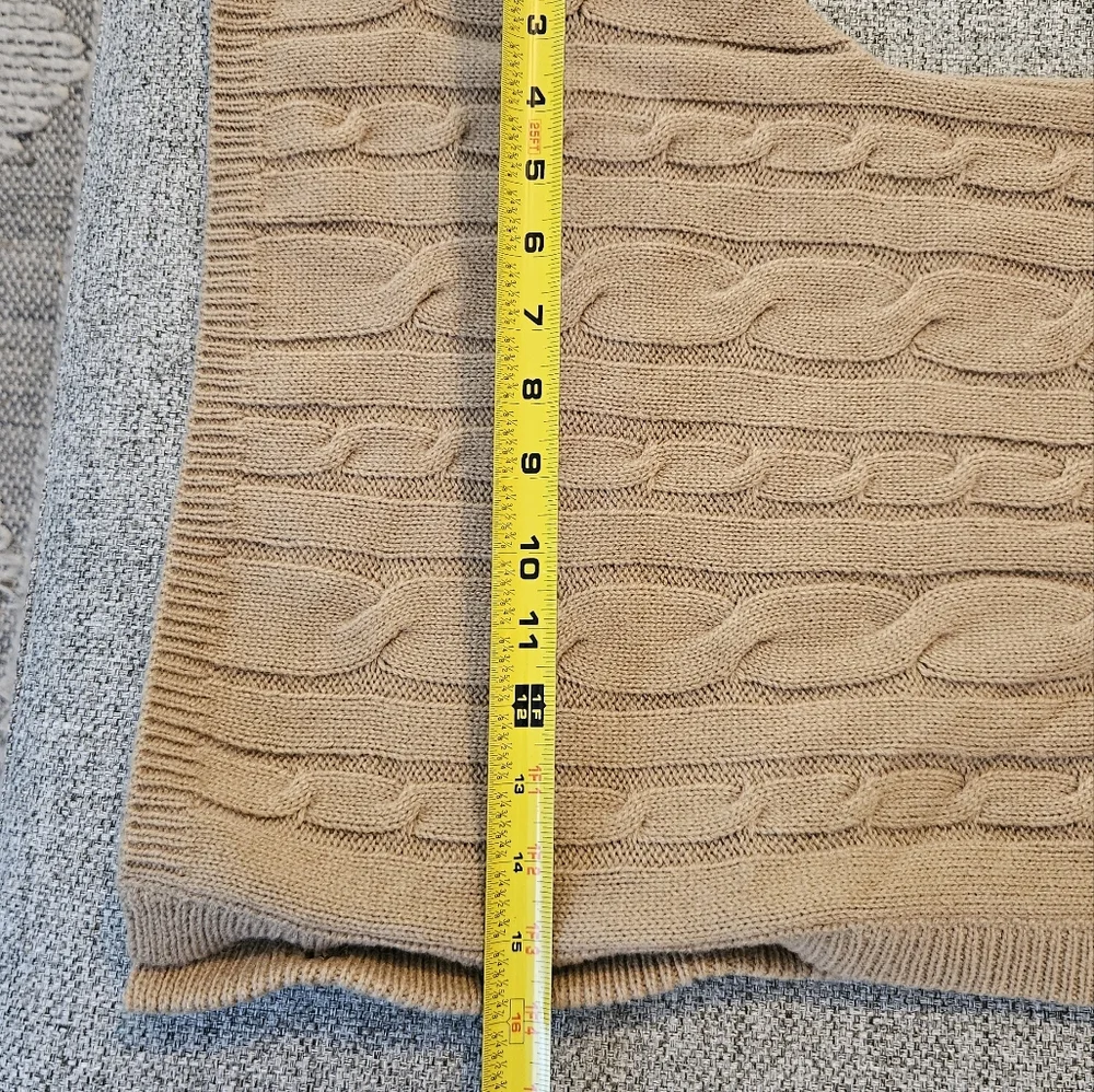 Micheal kors Dog Wrap Sweater Large Pets Tan/Gold Buttons